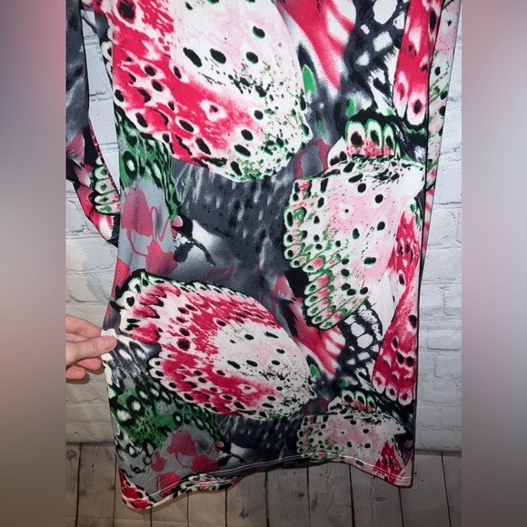 Madison Paige black, pink & red floral dress size L - Picture 12 of 12